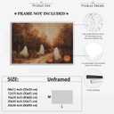 Autumn Landscape Vintage Style Wall Art Moody Ghost Poster Canvas print romantic dark academia moody cottagecore for Halloween Party House Room Decor 8x12inch Unframed