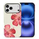 ilikediy for iPhone 17 Pro Max Case, Tropical Hibiscus Flower Hybrid 2 Layer Hard Shell Silicone Protective Pattern Design Case