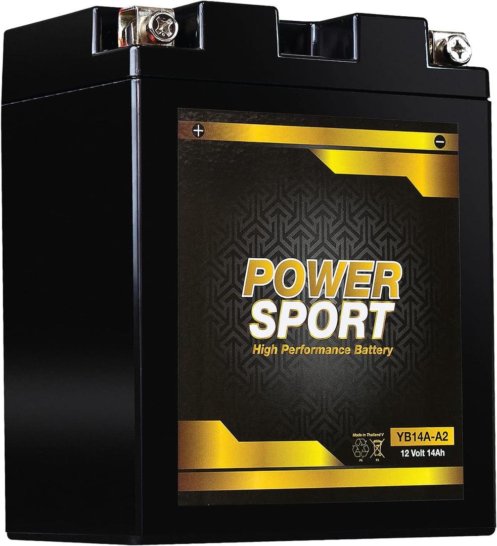 ExpertPower YB14-A2 12V 14Ah Replacement Batteries, AGM SLA Battery for ATVs, Motorcycles, UTVs, Snowmobiles, Compatible with Arctic Cat, Honda, Kawasaki, Polaris, Suzuki, Yamaha