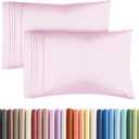 King Pillow Cases Set of 2 - Ultra Soft Hotel Quality Pillowcase Covers - Comfy, Cozy, Cooling & Wrinkle Free - Shrink, Stain & Fade Resistant - Machine Washable Pillow Protectors - 2 Piece Set - Pink
