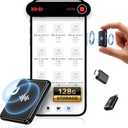 128G (9800 Hour) Voice Activated Recorder, Double-Sided Magnetic Audio Recorder with Playback, MP3 Form Voice Recorder with AI Noise Reduction, USB-C Listening Devices, 70H Continuous for Lectures