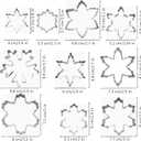 Snowflake Cookie Cutters Set of 10 pcs, Stainless Steel Snowflake Shaped Christmas Holiday Baking Molds for Fondant & DIY Crafts