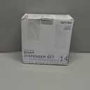 Getstar Hand and Dish Soap Dispenser Set, Ceramic Soap Dispenser for Bathroom and Kitchen with Rust Proof Pump and Tray, Set of 2 (Black Pump)