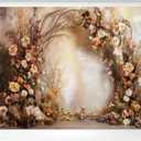 Kate Boho Backdrops Flowers Arch Photo Background Bohemia Style Portrait Photoshoot Backdrop, 7x5ft