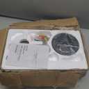 Ohniyou Ceiling Fans with Lights, 42'' Low Profile Ceiling Fan with Light and Remote/APP Control, Modern Flush Mount Ceiling Fan for Indoor Bedroom Kitchen, Dimmable, Qiuet DC Motor, Black