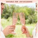 Plastic Champagne Flutes 7oz, Reusable Drinking Glasses Cups Goblets Shatterproof Unbreakable, for Wedding Party Mimosa Bar (24, Rose Gold)