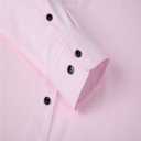 Men's Long Sleeve Button Down Shirts Soft Wrinkle Free Stertch Casual Business Formal Work Dress Shirt (Pink, M)