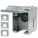 50 Amp 6-50R Outlet Box 250 Volt, Enclosed Lockable Weatherproof Outdoor Electrical NEMA 6-50R Receptacle Panel Heavy Duty Box Pre-Drilled, For Welder EV RV Electric Car Generator, ETL Listed