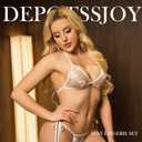 Women's 2 Piece Underwire Bra and Panty Sets Sexy Butterfly Floral Lingerie Set for Women (XL)