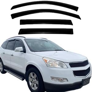 Tape On Rain Guards Window Visors Compatible with Chevy Traverse 2009-2017, Premium Side Vent Rain Deflectors for Car Windows,Weatherproof & Easy Installation,Smoke Tinted