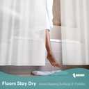 BigFoot Clear Shower Curtain Liner - 72x72 Odorless Plastic with Magnets, Washable Long Bathroom Curtain - Premium PEVA Waterproof Bath Shower Liner, Rust-Proof Bathroom Essentials