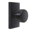 HIEMEY Matte Black Door Knobs Interior with Lock, Modern Privacy Rectangle Door Knob Door Handles for Bathroom Bedroom
