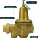 LF25AUB-Z3 Water Pressure Reducing Valve 1 Inch NPT Female Union + NPT Female, Polymer Seat, Adjustable 25-75 PSI