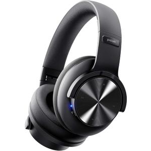 Picun B8 Bluetooth Headphones, 120H Playtime Headphone Wireless Bluetooth with 3 EQ Modes, Low Latency, Hands-Free Calls, Over Ear Headphones for Travel Home Office Cellphone PC Black