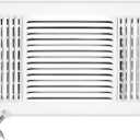 HVAC Premium 14''w X 8''h 3-Way AIR Supply Grille - Vent Cover & Diffuser - Flat Stamped Face - White [Outer Dimensions: 15.75''w X 9.75''h]