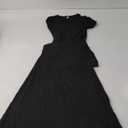 REORIA Women's Sexy Crew Neck Lounge Long Dress Elegant Long Sleeve Ribbed Bodycon Maxi Dresses (Black)