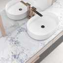 VEELIKE Spruce White Marble Countertop Contact Paper Waterproof Peel and Stick Countertops for Kitchen Bathroom 24''x354'' Self Adhesive Counter Top Wrap Marble Contact Paper for Countertops Table Top