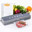 Food Vacuum Sealer Machine with Built-in Cutter, 5-in-1 Dry/Moist Modes, External VAC for Jars, 20 Bags, Compact One-Touch Automatic Food Sealer for Sous Vide, Meal Prep & Long-Term Storage