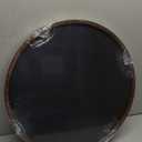 Flash Furniture Wall Mounted Magnetic Chalkboard with Solid Pine Wood Frame, Commercial Grade with Included Eraser and Chalk, 18" Round, Rustic