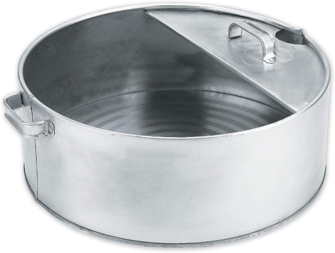 LUMAX LX-1710 Silver 6 Gallon Galvanized Drain Pan. Heavy Duty Construction for Rugged Use. The Bright Zinc Galvanized, Corrosion-Resistant Finish Prevents Corrosion
