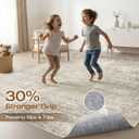 10x12 Area Rug Living Room: Washable Large Neutral Brown Rugs Abstract Soft Modern Stain Resistant Indoor Floor Non-Slip Carpet for Bedroom Nursery Kids Office Playroom Dining Room Under Table Home