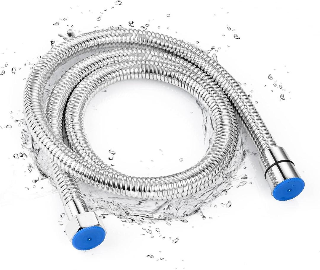 Arofa Stainless Steel Bidet Hose - 47 Inch Handheld Sprayer with Nylon Braided PVC Inner Hose for G 1/2 Connector, Chrome