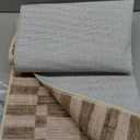 GarveeHome 2×6 Kitchen Runner Rug Non Slip Brown Checkered Rug, Washable Runner Rug for Hallway Soft Low-Pile Geometric Tan Brown Print Checkerboard Rugs for Entryway Kitchen Dining Room