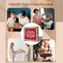 Valentine's Day Wooden Box Sign, Happy Valentine's Day Heart Accents Tabletop Decor, Love Desk Plaque for Bedroom Living Room Office, Valentine Home Decor 5.9x5.9 Inches