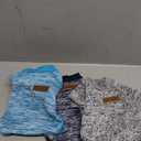 3 Pack Dog Sweaters for Small Dogs Girl Boy Winter Fleece Clothes Warm Soft Dog Sweatshirt Outfit for Dogs Cats Pet Apparel (Navy Blue+Grey+Light Blue, Small)