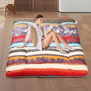 Japanese Floor Mattress,Roll Up Memory Foam Tatami Mat Easy to Store and Portable,Futon Mattress Suitable for Camping and Guest Room (Bohemia, Full (80" X 47"))