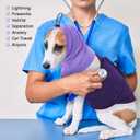 SAWMONG Dog Anxiety Vest, Breathable Calming Shirt Adjustable Chest & Hood for Dogs, Soft Pet Stress Relief Calming Coat Wraps Ears for Noise, Thunderstorms, Fireworks and Separation(Purple, 2X_Large)