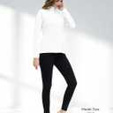 Womens 1/4 Zip Golf Shirt Long Sleeve Lightweight Golf Pullover Outdoor Athletic Tennis Polo Shirts White M (White, M)