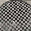 Checked Round Tray