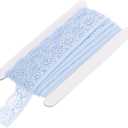MECCANIXITY Lace Trim Vintage Crochet 0.98" x 10yards Light Blue Stretch Lace Ribbon for DIY Scrapbooking Clothes Fabric Wedding Decoration Gift Wrap