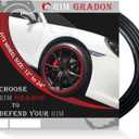 4-Pack Alloy Rim Protector for Car WheelsFits 12 to 24 Inch Wheels  No-Scratch Rim Guards for Curb Rash & ScuffsAdhesive-Free Universal Fit Wheel Edge ProtectorsBlack