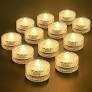 HL Submersible LED Light,Warm White Small LED Light,100 Hours Waterproof Flameless Led Lights Battery Powered for Wedding Home Vase Festival Party Decoration 12pcs (Builtin 24 Batteries)