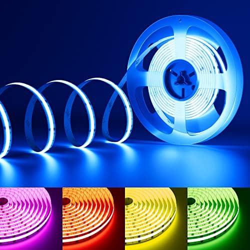 PAUTIX RGB COB LED Strip Light,UL Listed 24V Color Changing LED Strip Lights,Multicolor Flexible Tape Light for Cabinet,Room,Bedroom,Party DIY Lighting Projects(Power Supply & Controller Not Included)