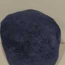 HIGOGOGO Round Stuffed Pouf Ottoman, Corduroy Poufs with Foam Chunk Filling, Furry and Fluffy Pouf Foot Stool Storage Ottoman, 20 X 15 Floor Poufs Foot Rest for Living Room, Navy