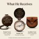 Baptism Gifts for Boys Confirmation & First Communion Compass Gift Catholic Christian Brass Pocket Compass with Scripture Religious Keepsake for Christening Gift for Godson, Son, or Grandson