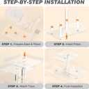 4 Tier Cupcake Stand, Acrylic Dessert Tree Tower Display Holder for Wedding Birthday Party Candy Bar Decor