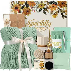 Get Well Gifts Box for Women Self Care Gift - Birthday Gifts for Women Mom Friend, Get Well Soon Gift Baskets for Women Care Package, Thinking of You Thank You Appreciation Gifts for Her Teacher