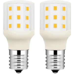 Led KEI D28X KEL 2816X Refrigerator Bulb 3W 2815 D28M Replacement Freezer Light Bulbs 100-265v E17 40w Halogen 500lm Equivalent Daylight White 6000K Pack of 2