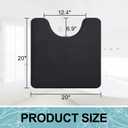 Smiry Memory Foam Toilet Rugs U-Shaped 20x20, Extra Soft Absorbent Non-Slip Contour Bathroom Rugs, Machine Washable Bath Mats for Toilet, Black
