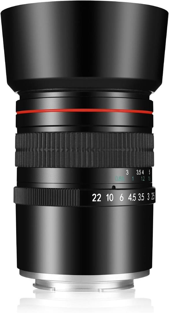 JINTU 85mm F/1.8-22 Medium-Telephoto Fixed Prime Camera Lens for Sony E-Mount Mirrorless a7C a7III a7RIII a7SIII a7IV a7RIV a7RV a9 A1 FX3 ZVE1 A7CR A7CII a6600 a6100 a6300 a6400 a6500 ZV-E10