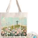 2 x Christian Inspirational Butterfly Library Bag Gifts for Mom, Christmas Religious Mental Health Jesus Gift for Women