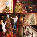 AerWo Christmas Tree Topper Lighted Snowflake Tree Topper with Magic Rotating Snowflake Projector, 3D Glitter Projector Xmas Tree Topper for Christmas Tree Decorations