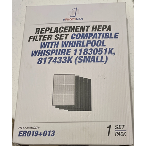 EFILTERS USAHEPA Air Purifier Filter Set Fit Whirlpool Whispure #ERO19+013