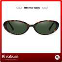 Retro Oval Sunglasses for Women Men Fashion Small Oval Sunglasses 90s Vintage Shades (A3 Leopard/G15)