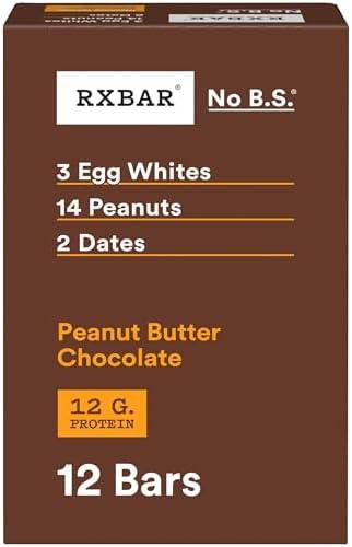 RXBAR Protein Bars, Protein Snack, Snack Bars, Peanut Butter Chocolate, 22oz Box (12 Count) July 24,26