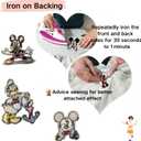 12pcs Cute Kids Cartoon Mouse Embroidery Patches Iron on/Sew on Anime Applique Embroidered Repair Patch Fashion Accessories Collection Gifts for Clothing Jacket Jeans Backpack Hat Vests